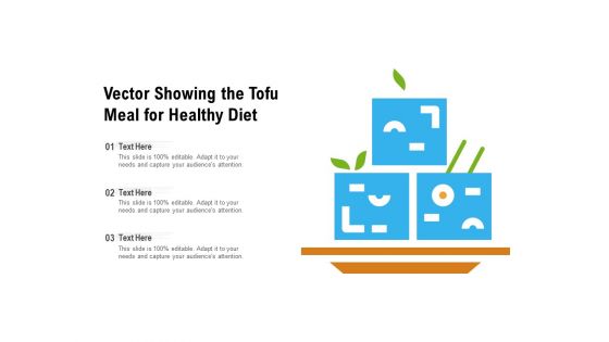 Vector Showing The Tofu Meal For Healthy Diet Ppt PowerPoint Presentation Model Slides PDF