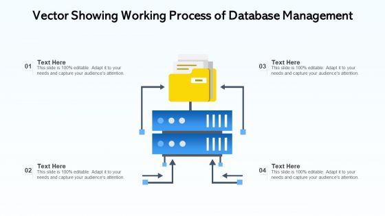 Vector Showing Working Process Of Database Management Ppt PowerPoint Presentation Model Guide PDF
