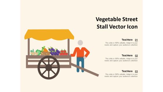 Vegetable Street Stall Vector Icon Ppt PowerPoint Presentation Gallery Clipart Images PDF