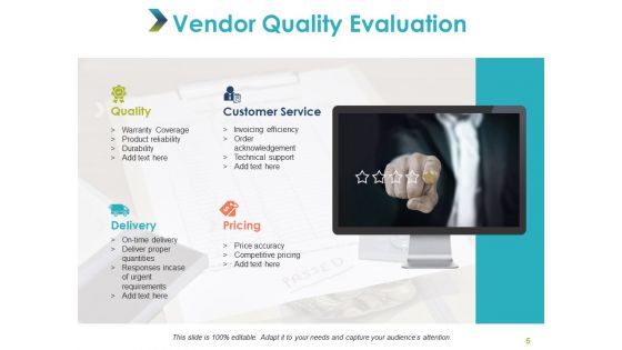 Vendor Evaluation Ppt PowerPoint Presentation Complete Deck With Slides