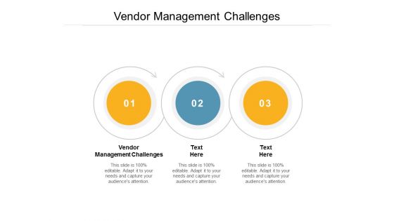 Vendor Management Challenges Ppt PowerPoint Presentation Infographics Templates Cpb