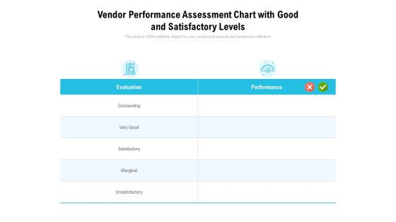 Vendor Performance Assessment Chart With Good And Satisfactory Levels Ppt PowerPoint Presentation Inspiration Example Topics PDF