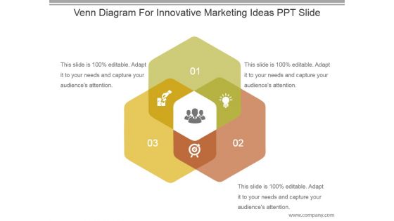Venn Diagram For Innovative Marketing Ideas Ppt Slide