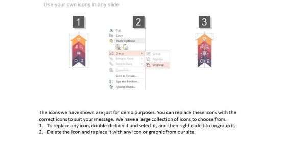 Vertical Arrow For Positioning Strategy Powerpoint Template