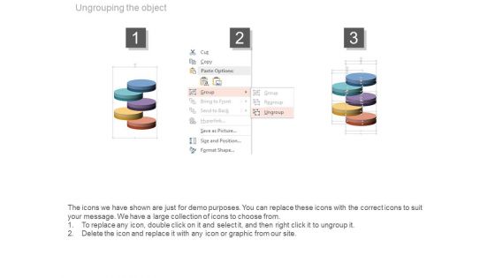 Vertical Steps For Data Management Powerpoint Template