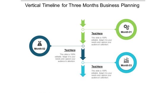 Vertical Timeline For Three Months Business Planning Ppt PowerPoint Presentation Summary Example Topics
