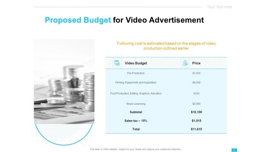 Video Ads Proposal Ppt PowerPoint Presentation Complete Deck With Slides