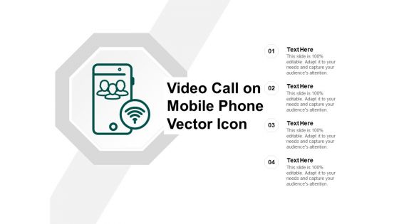 Video Call On Mobile Phone Vector Icon Ppt Powerpoint Presentation Summary Slide