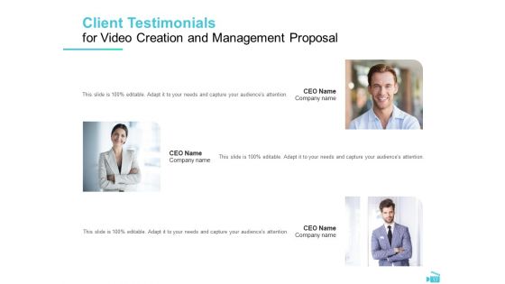 Video Development And Administration Proposal Ppt PowerPoint Presentation Complete Deck With Slides