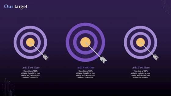 Virtual Currency Investment Guide For Companies Our Target Ppt Show Graphics Download PDF
