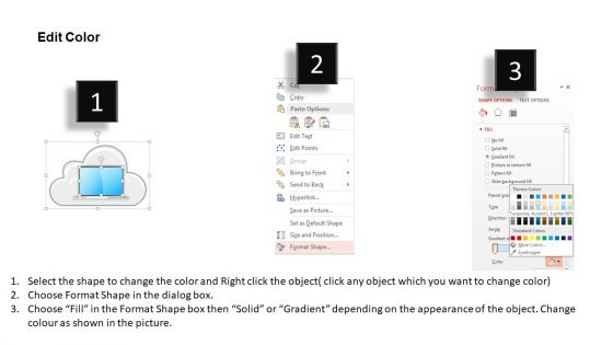 Virtual Desktops For Cloud Technology Powerpoint Template