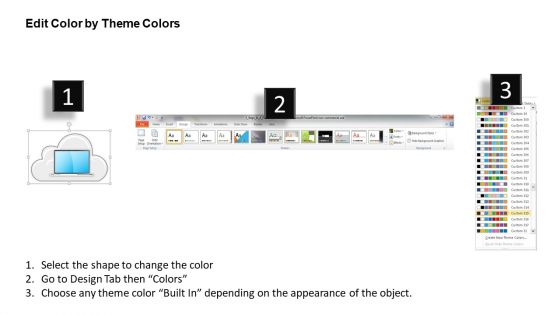 Virtual Desktops For Cloud Technology Powerpoint Template