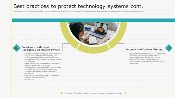 Virtual Learning Playbook Best Practices To Protect Technology Systems Slides PDF