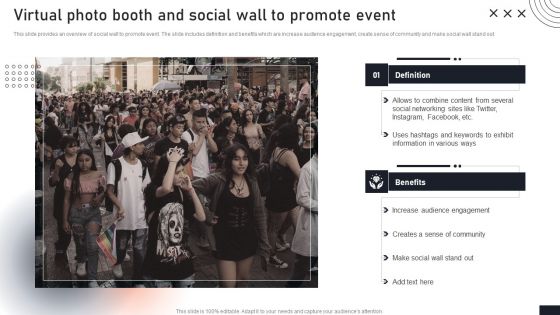 Virtual Photo Booth And Social Wall To Promote Event Stakeholder Engagement Plan For Launch Event Mockup PDF