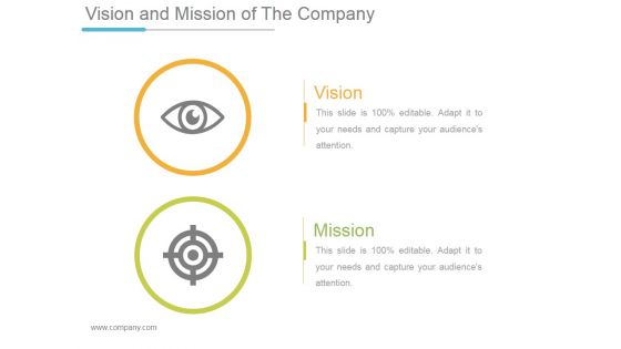 Vision And Mission Of The Company Ppt PowerPoint Presentation Shapes