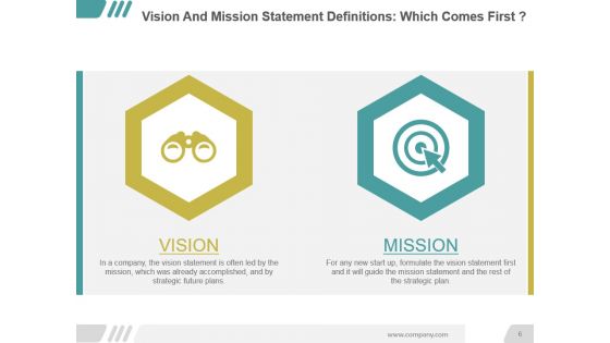 Vision And Mission Statements Ppt Examples Slides