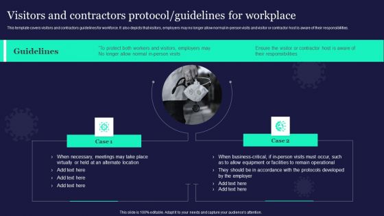 Visitors And Contractors Protocol Guidelines For Workplace Formats PDF