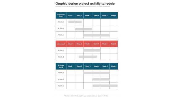 Visual Design Services Proposal Graphic Design Project Activity One Pager Sample Example Document Visual Design Services Proposal Graphic Design Project Activity One Pager Sample Example Document