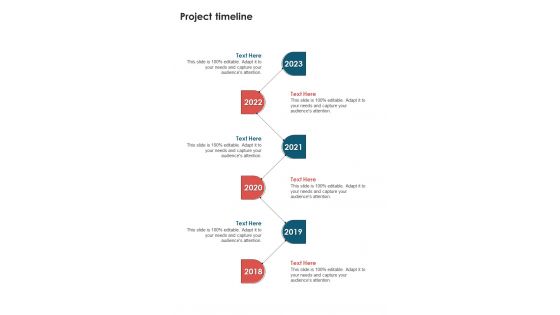 Visual Design Services Proposal Project Timeline One Pager Sample Example Document