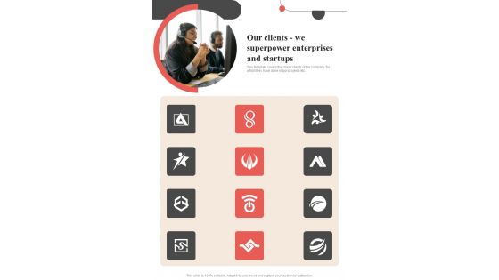 Voice Over Internet Protocol Request Our Clients We Superpower Enterprises One Pager Sample Example Document