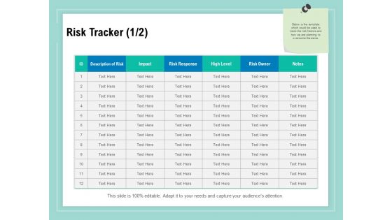 Vulnerability Assessment Methodology Risk Tracker Ppt Icon Brochure PDF