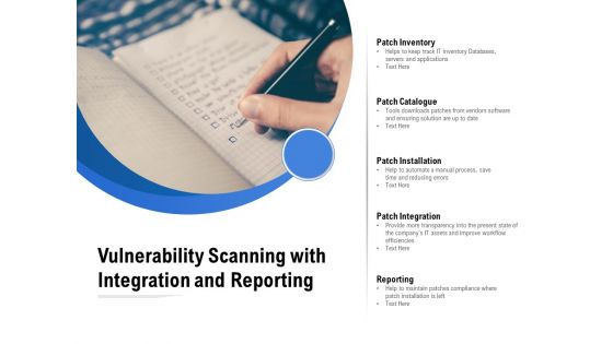 Vulnerability Scanning With Integration And Reporting Ppt PowerPoint Presentation Pictures Clipart Images PDF
