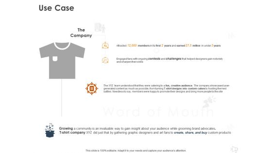 WOM Marketing Use Case Ppt Styles Vector PDF WOM Marketing Use Case Ppt Styles Vector PDF