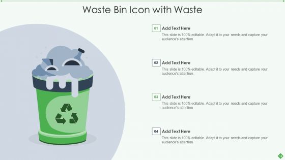 Waste Bin Icon Ppt PowerPoint Presentation Complete With Slides