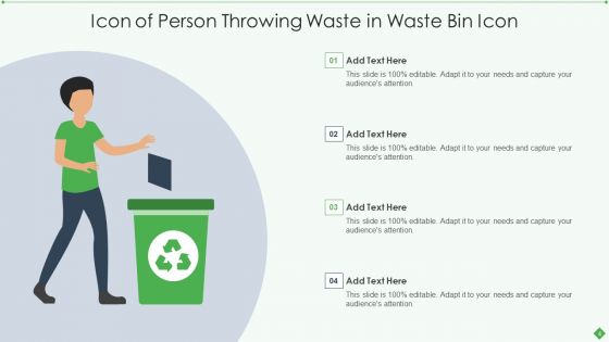 Waste Bin Icon Ppt PowerPoint Presentation Complete With Slides