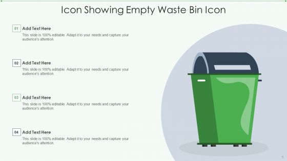 Waste Bin Icon Ppt PowerPoint Presentation Complete With Slides