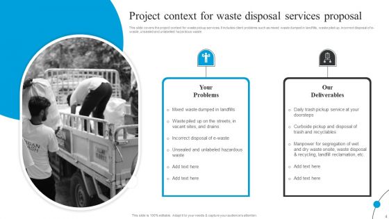 Waste Disposal Services Proposal Ppt PowerPoint Presentation Complete Deck With Slides