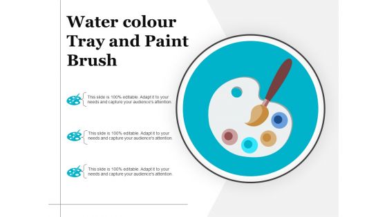 Water Colour Tray And Paint Brush Ppt PowerPoint Presentation Model Graphics Template