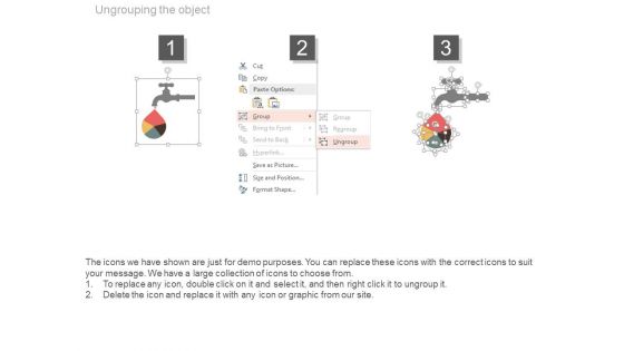 Water Drop Diagram With Percentage Chart Powerpoint Template