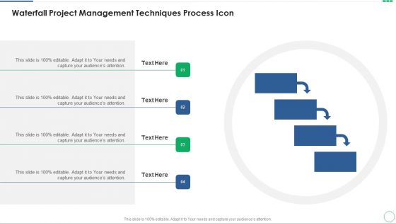 Waterfall Project Management Techniques Process Icon Elements PDF Waterfall Project Management Techniques Process Icon Elements PDF