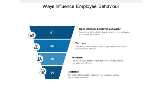 Ways Influence Employee Behaviour Ppt PowerPoint Presentation Model Template Cpb