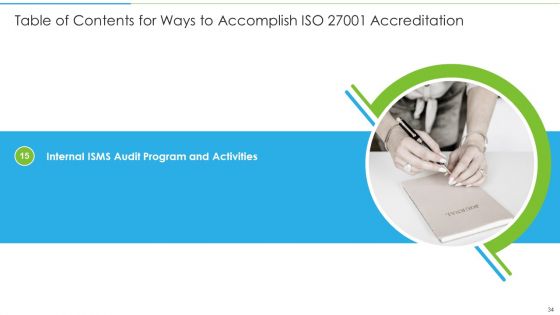 Ways To Accomplish ISO 27001 Accreditation Ppt PowerPoint Presentation Complete Deck With Slides