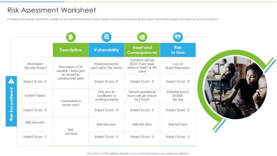 Ways To Accomplish ISO 27001 Accreditation Risk Assessment Worksheet Elements PDF
