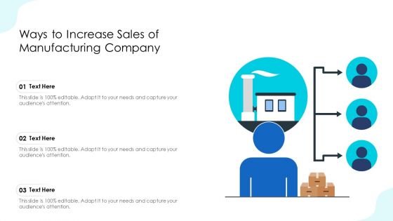 Ways To Increase Sales Of Manufacturing Company Ppt Professional Portfolio PDF