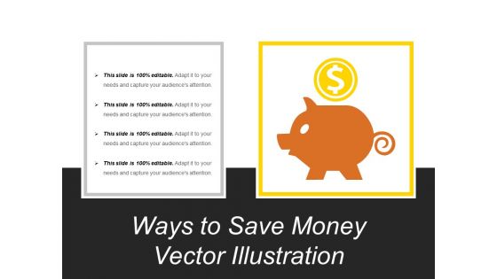 Ways To Save Money Vector Illustration Ppt PowerPoint Presentation Show Background Images PDF