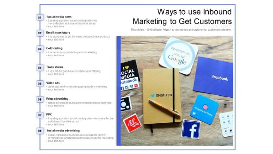 Ways To Use Inbound Marketing To Get Customers Ppt PowerPoint Presentation Show Styles PDF