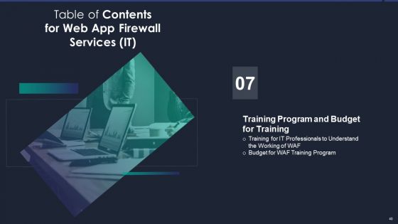 Web App Firewall Services IT Ppt PowerPoint Presentation Complete With Slides