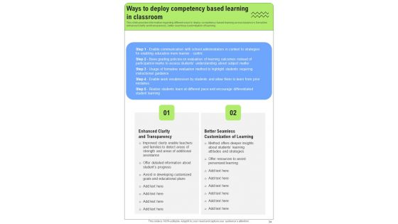 Web Based Learning Playbook Template