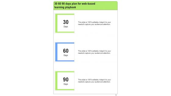 Web Based Learning Playbook Template