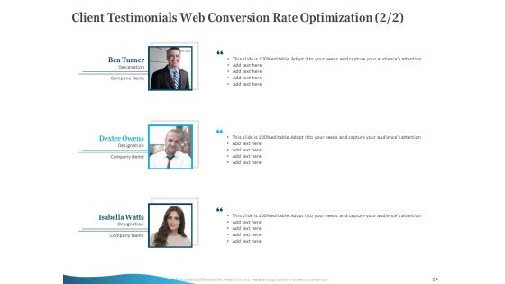 Web Conversion Rate Optimization Ppt PowerPoint Presentation Complete Deck With Slides