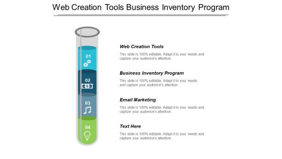 Web Creation Tools Business Inventory Program Email Marketing Ppt PowerPoint Presentation Layouts Visuals