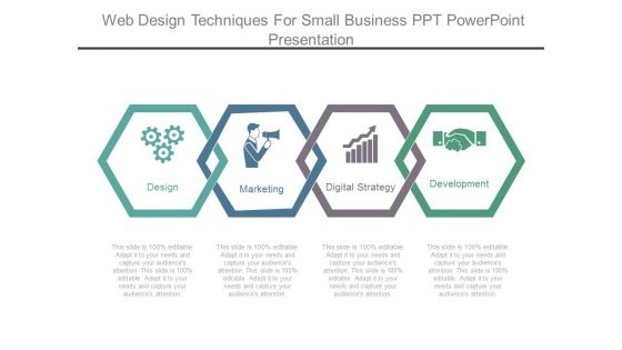 Web Design Techniques For Small Business Ppt Powerpoint Presentation