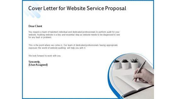 Web Design Template Cover Letter For Website Service Proposal Formats PDF