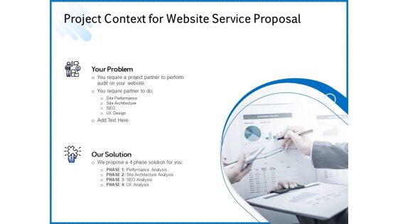 Web Design Template Project Context For Website Service Proposal Summary PDF