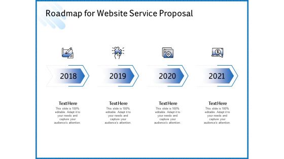 Web Design Template Roadmap For Website Service Proposal Introduction PDF
