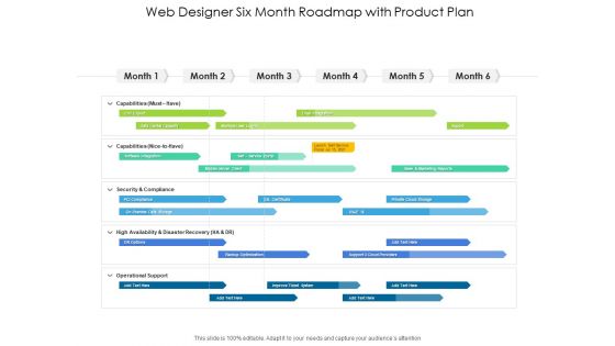 Web Designer Six Month Roadmap With Product Plan Ideas Web Designer Six Month Roadmap With Product Plan Ideas